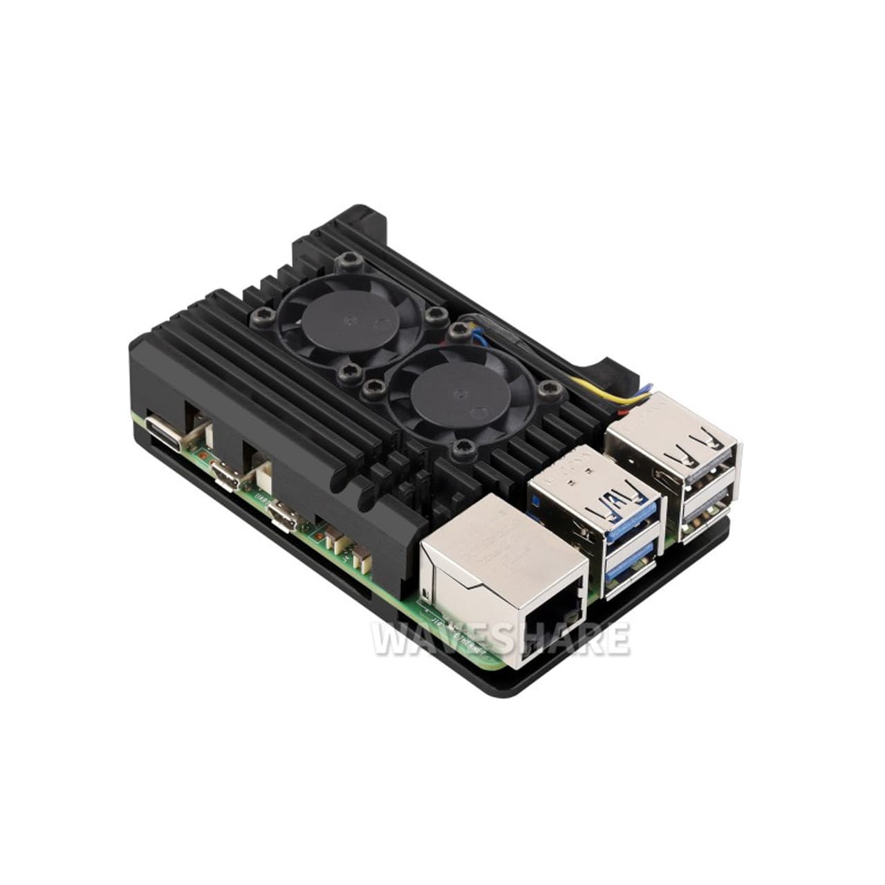 Aluminium Alloy Case for Raspberry Pi 5, Dual Fan