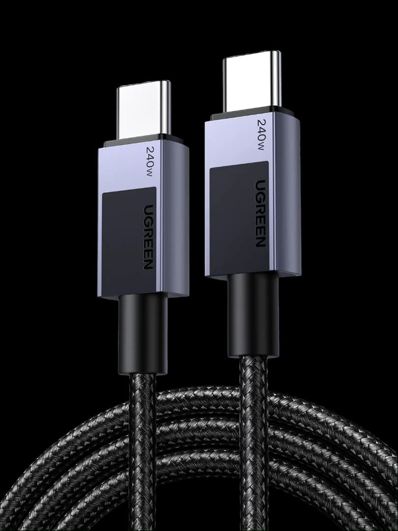 UGREEN USB C to USB C Cable, 240W USB C Cable Fast Charging, USB C Charger Cable Type C Cord Compatible with MacBook Pro/Air, iPhone 16/16 Pro/16 Pro Max/15, Galaxy S24/S23, iPad Pro/Air/Mini 6, 6.6FT